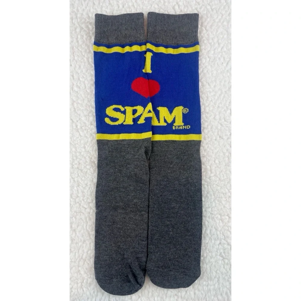 (NWOT) HORMEL FOODS • Grey/Multi “I ♥️ Spam” Novelty Tall Socks